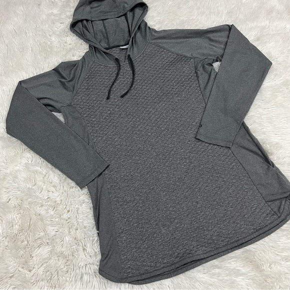 Columbia | Grey Quilted Front Pullover Hoodie Woman’s Large - Picture 1 of 11